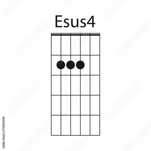 Esus4 guitar chord icon