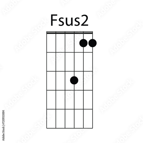 Fsus2 guitar chord icon