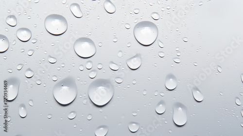 Water drops on a white background 