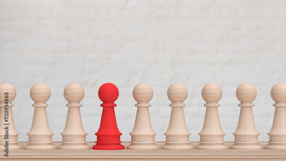 The chess for hr or human resources concept 3d rendering. The chess for hr or human resources concept 3d rendering.