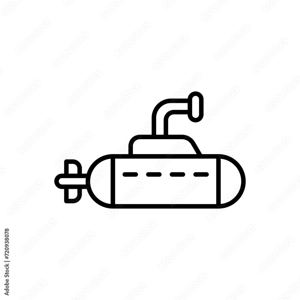 Submarine outline icons, minimalist vector illustration ,simple transparent graphic element .Isolated on white background Submarine outline icons, minimalist vector illustration ,simple transparent graphic element .Isolated on white background