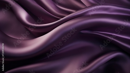 Smooth elegant dark purple silk or satin texture can use as abstract background. Luxurious background design Generative AI