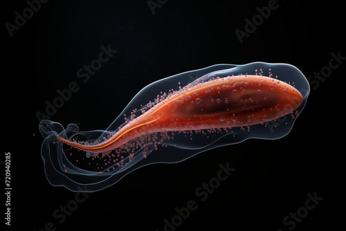 Abstract macro paramecium unicellular Eukaryote ciliate protozoa art