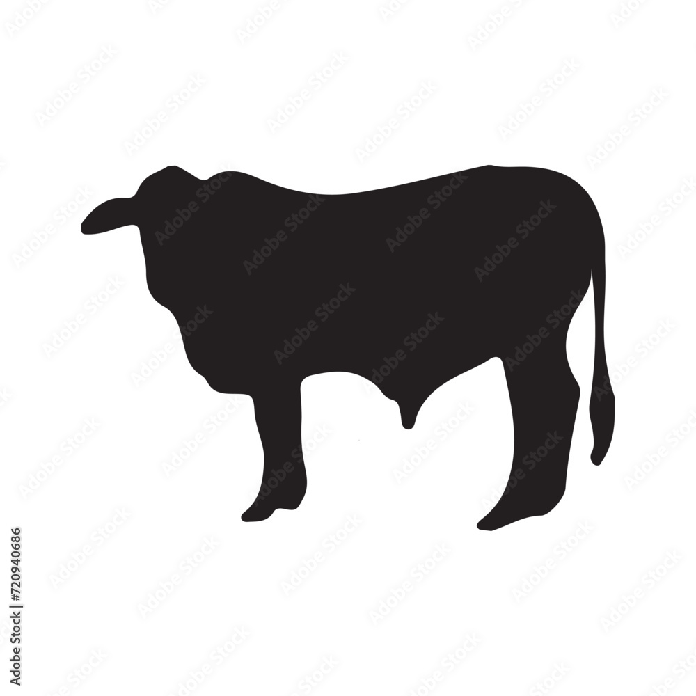 vector cow silhouette icon illustration isolated vector cow silhouette icon illustration isolated