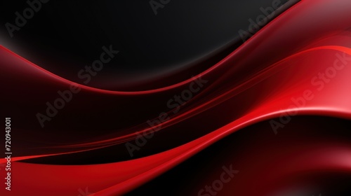 Abstract red wavy background. 3d rendering, 3d illustration. Generative AI