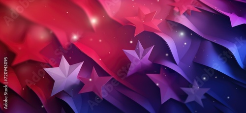 A vibrant background featuring red, white, and blue colors with stars in a patriotic display. photo
