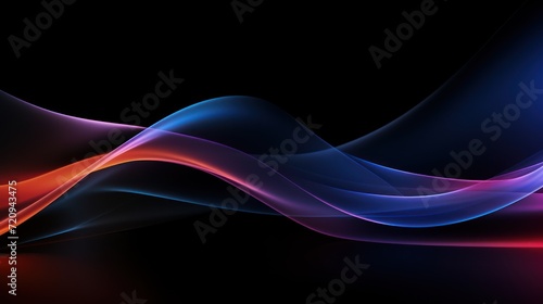Abstract vector background, futuristic wavy illustration. Colorful smoke. Generative AI