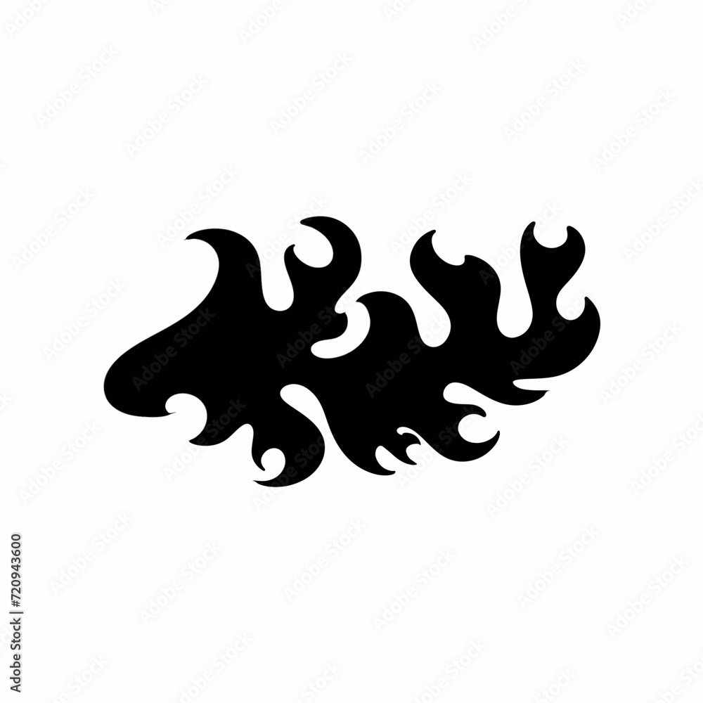 Tribal hotrod muscle car flame graphic for hoods, sides and motorcycles. Can be used as decal, sticker or tattoos too vector Tribal hotrod muscle car flame graphic for hoods, sides and motorcycles. Can be used as decal, sticker or tattoos too vector