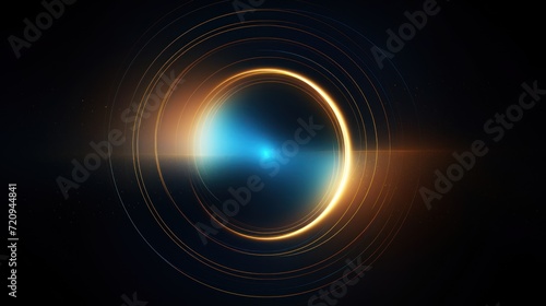 Abstract background. luminous swirling. Elegant glowing circle. Sparking particle. Space tunnel. Glossy jellyfish. Colorful ellipse. Glint sphere Generative AI photo