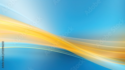 abstract background with smooth lines in yellow, blue and orange colors Generative AI