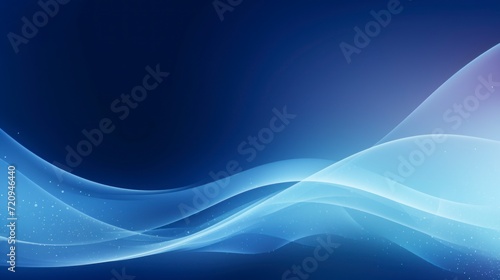 Abstract blue background with smooth lines. illustration for your design. Generative AI