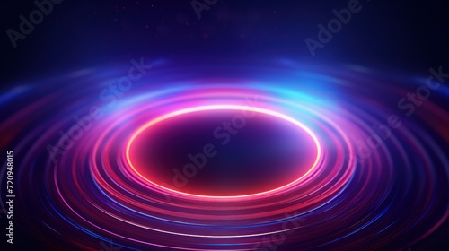 Abstract background. luminous swirling. Elegant glowing circle. Sparking particle. Space tunnel. Glossy jellyfish. Colorful ellipse. Glint sphere Generative AI