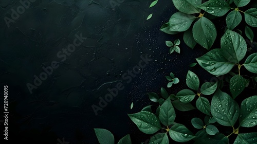 luxury green floral ornament for a quotes background design