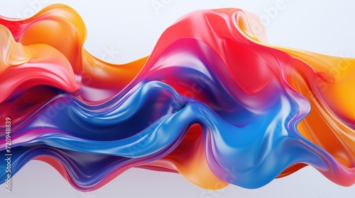 abstract background of colorful flowing liquid. 3d rendering  3d illustration. Generative AI