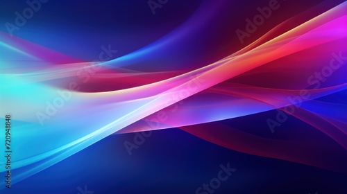 abstract background with smooth lines in blue, purple and pink colors Generative AI
