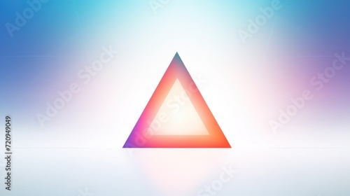 Triangle icon on abstract background. illustration. Eps 10. Generative AI