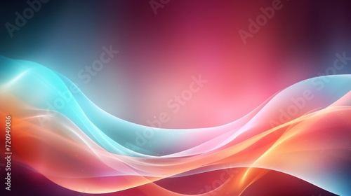 Abstract background with glowing wavy lines. illustration for your design Generative AI