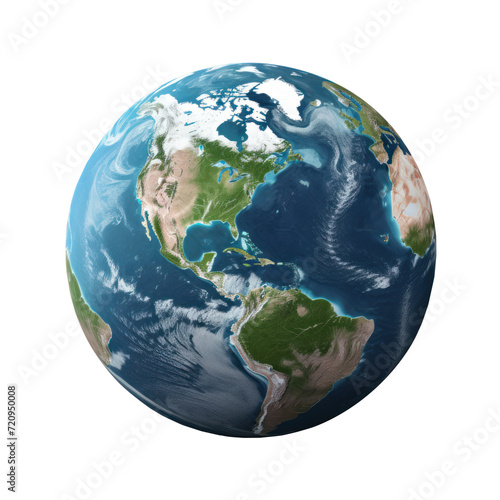 3D render of Earth planet on transparency background PNG