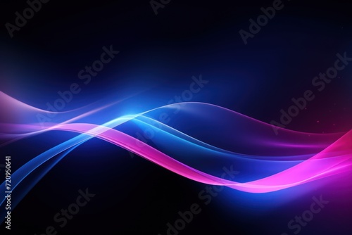 Abstract Futuristic Background with Pink and Blue Glow AI Generated