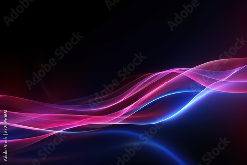Abstract Futuristic Background with Pink and Blue Glow AI Generated © Alex