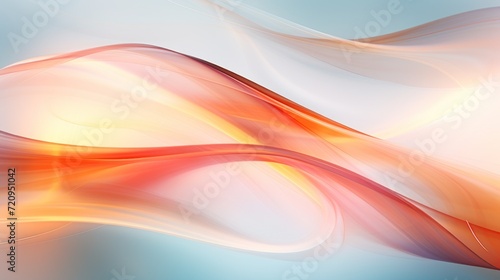 abstract background with smooth lines in orange and red colors, vector illustration Generative AI