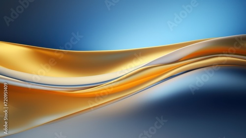 Abstract golden wavy background. 3d rendering, 3d illustration. Generative AI