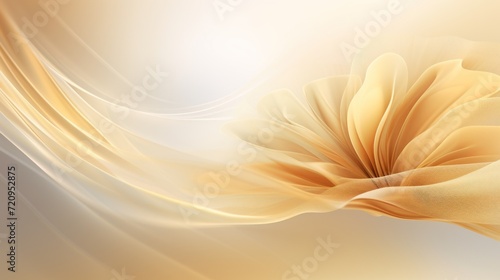 abstract background with golden satin or silk drapery. Generative AI
