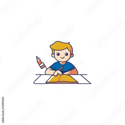 Cute Baby Logo Design Vector