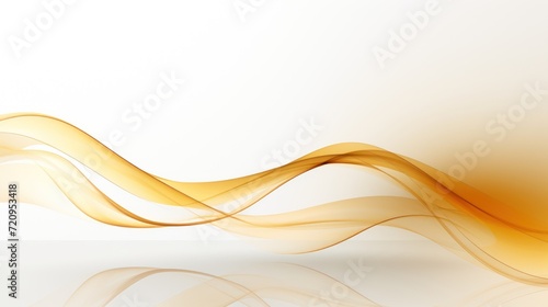 Abstract background with golden smooth lines. illustration for your design. Generative AI