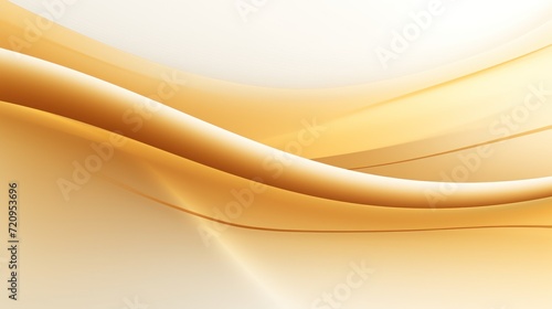 abstract golden background with smooth wavy lines. illustration. Generative AI