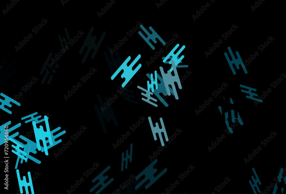 Obraz premium Dark BLUE vector background with straight lines.