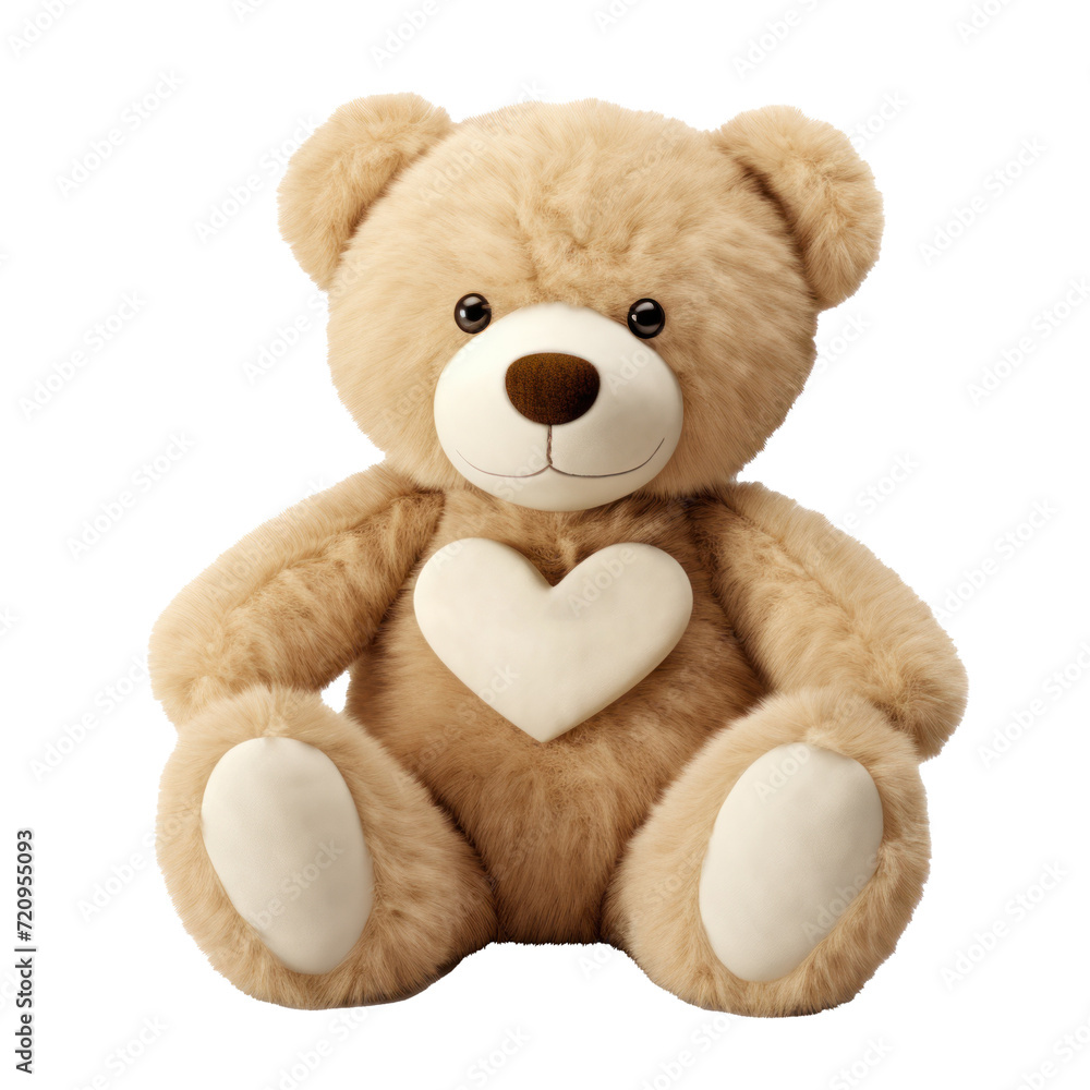 Plush teddy on transparency background PNG
