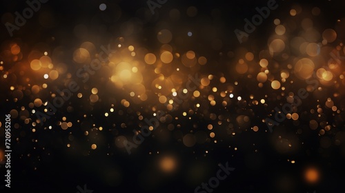 Abstract gold bokeh background. Christmas and New Year concept. Generative AI