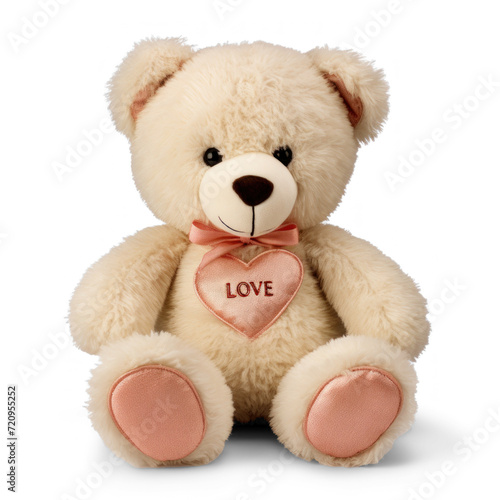 Plush teddy bear on transparency background PNG