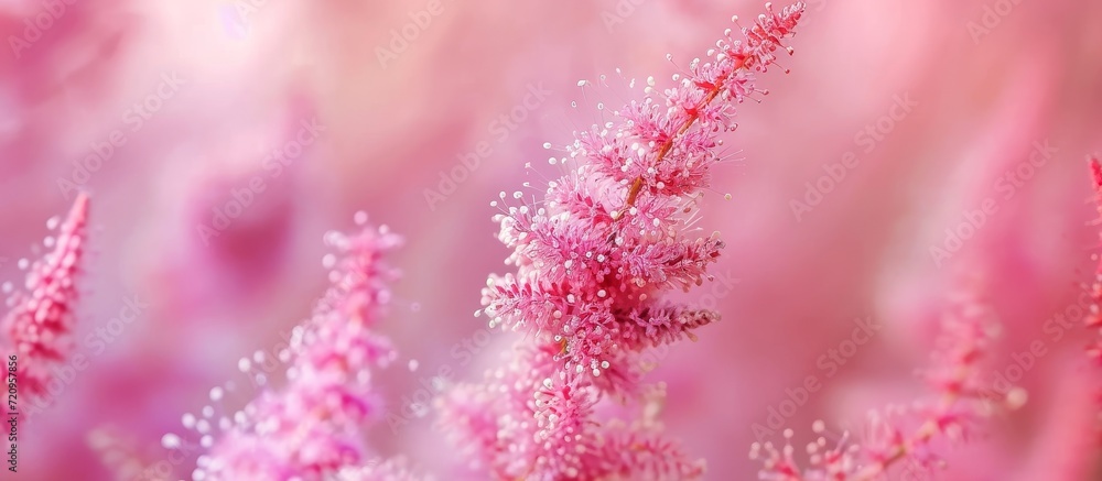 Closeup of an Astilbe Flower in Vibrant Closeup Closeup of an Astilbe Flower in Vibrant Closeup