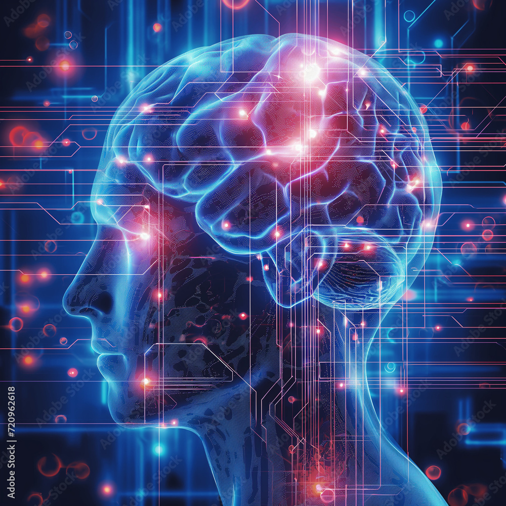 AI mind meets circuitry, cybernetic intelligence, neural networks, futuristic tech, smart computing. AI mind meets circuitry, cybernetic intelligence, neural networks, futuristic tech, smart computing.