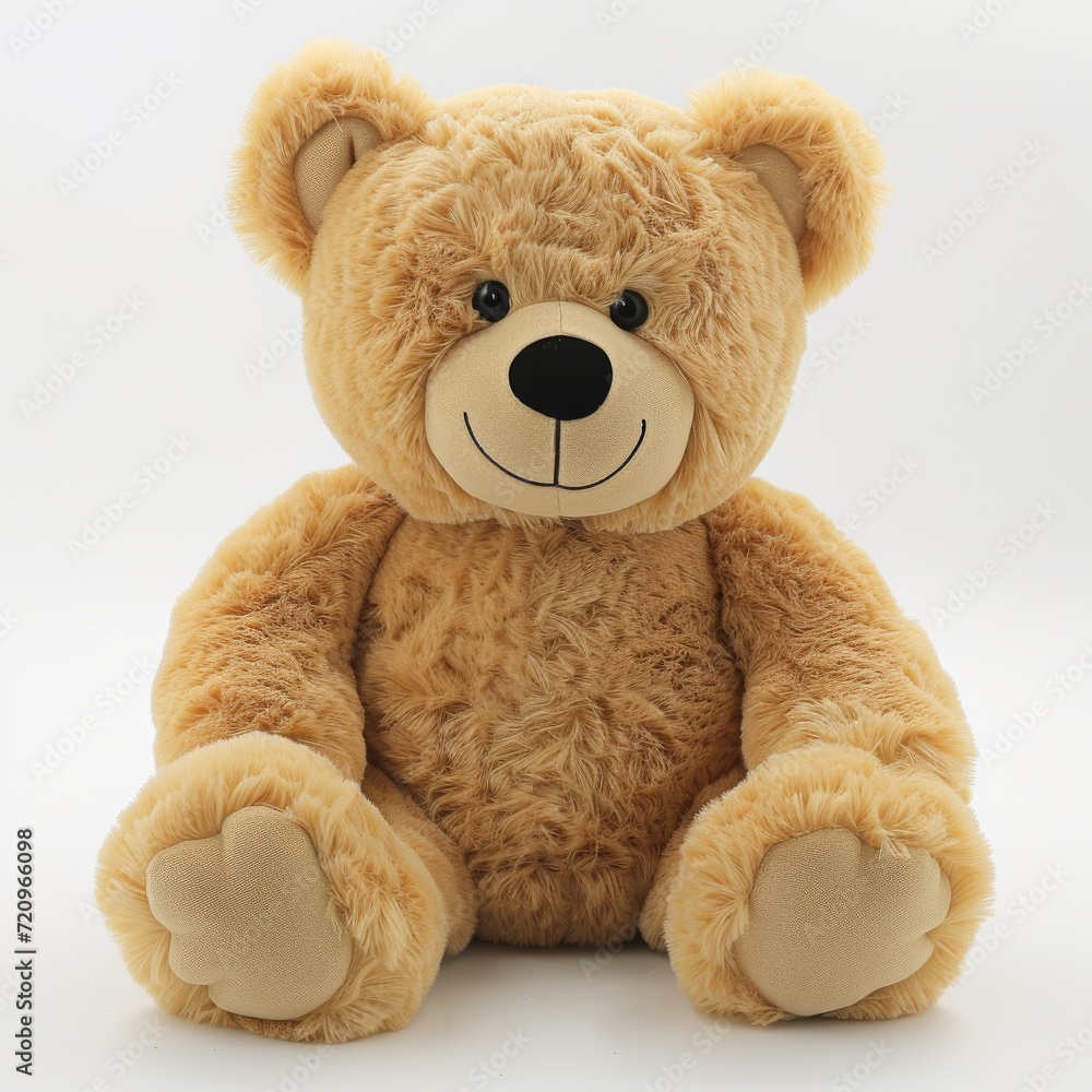 Fototapeta premium a teddy bear on grey studio background