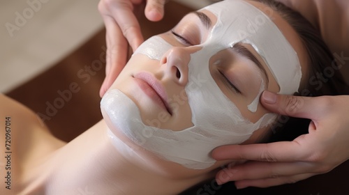 Applying Moisturizing and Cleansing Mask on Patient s Face AI Generated