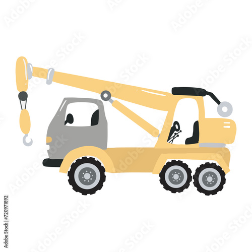 construction machinery. Set of construction machinery cartoon isolated on white background