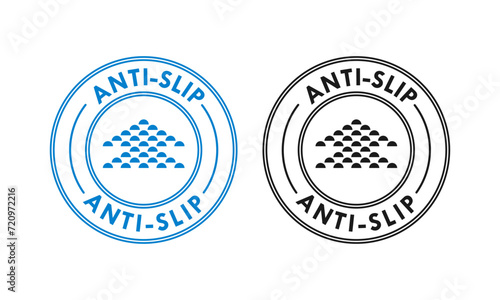 Anti-slip design badge template illustration photo