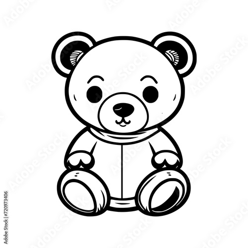 Valentine day cute teddy bear  vector illustration