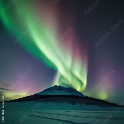 Vivid aurora borealis, colorful lights dancing in the night sky, northern lights3 © Ai.Art.Creations