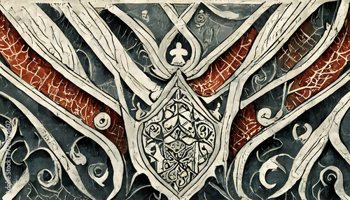 traditional thai style painting texture background wallpaper 