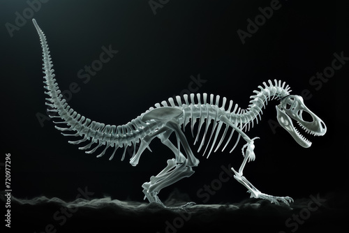 Dinosaur model. Background with selective focus and copy space
