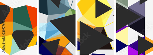 Triangle geometric abstract backgrounds. Vector illustration For Wallpaper  Banner  Background  Card  Book Illustration  landing page