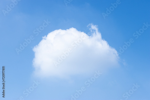 A rabbit like cloud in the blue sky