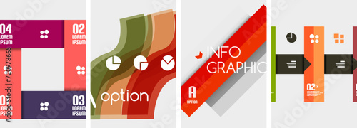 Set of line infographic backgrounds. Vector illustration For Wallpaper, Banner, Background, Card, Book Illustration, landing page