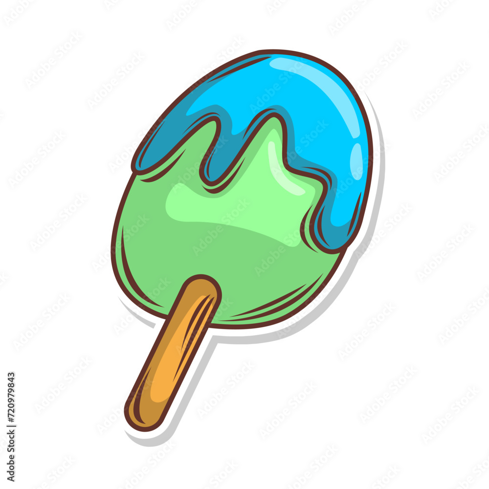 Ice cream doodle cartoon. hand draw illustration Ice cream doodle cartoon. hand draw illustration