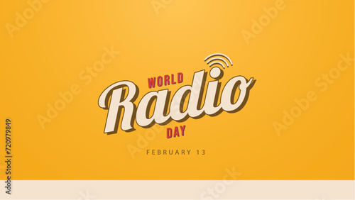 World radio day. Suitable for banners, web, social media, greeting cards etc
