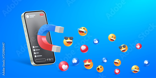 social media marketing illustration